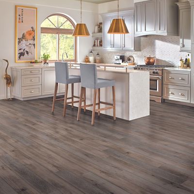 Laminate flooring in a charming kitchen